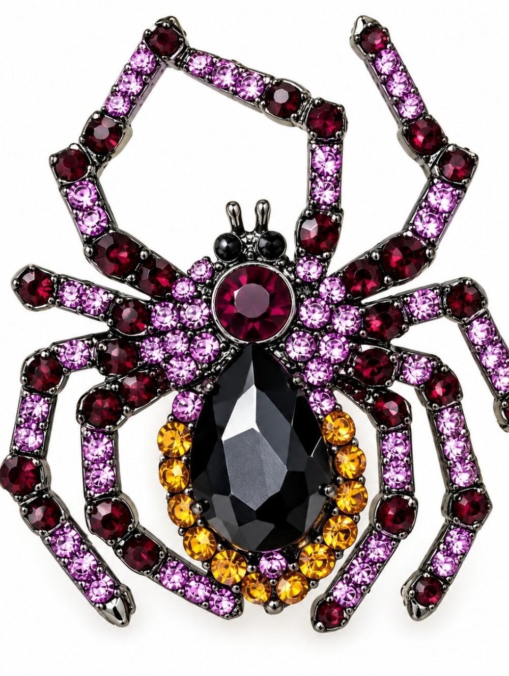 Crystal Spider Brooch